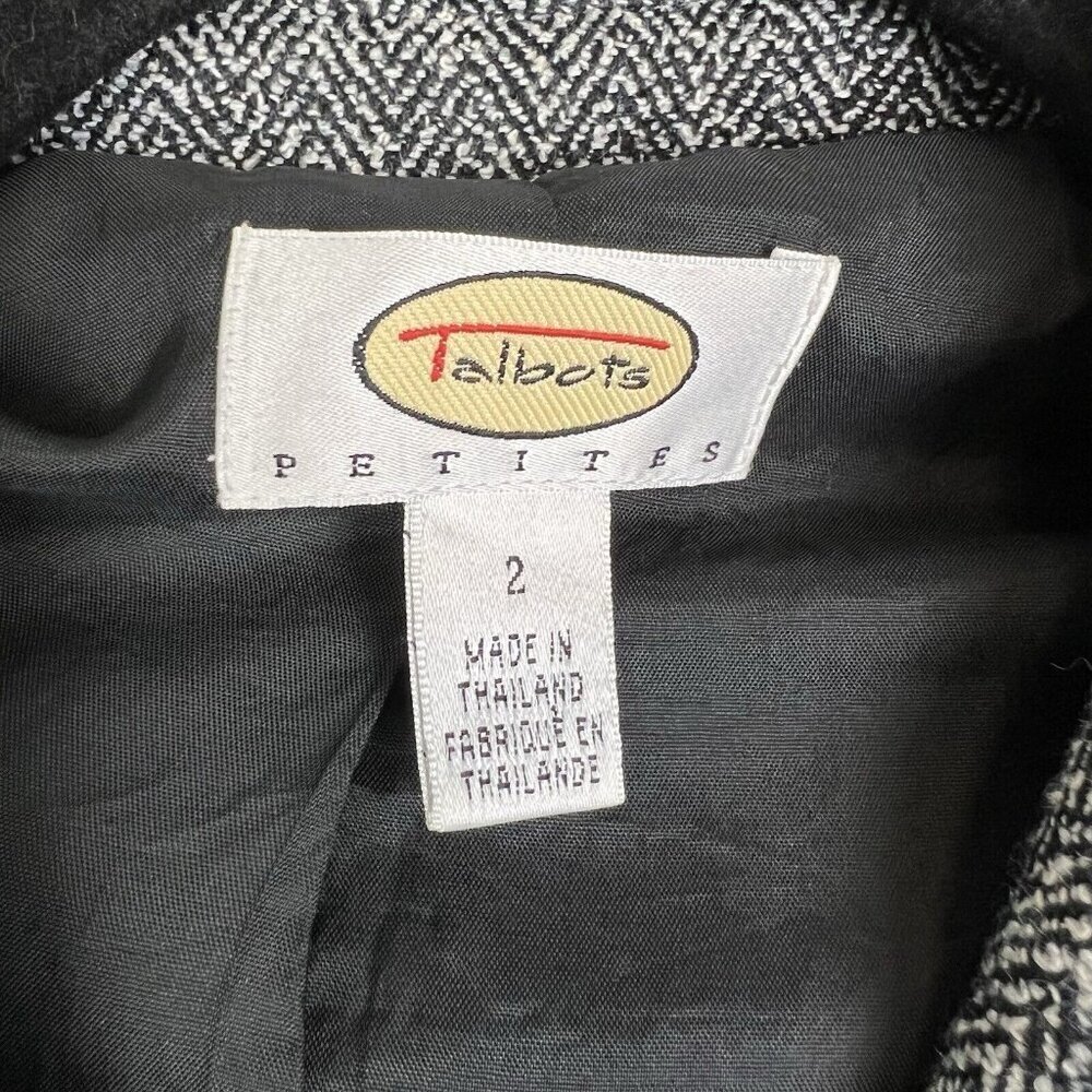 Talbots Women's Gray Herringbone Single Breasted … - image 7